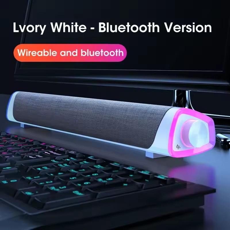 4D Speaker Bar Stereo Sound Subwoofer Bluetooth Speaker for Macbook Laptop Notebook PC Music Player 3.5mm Soundbar Loudspeaker