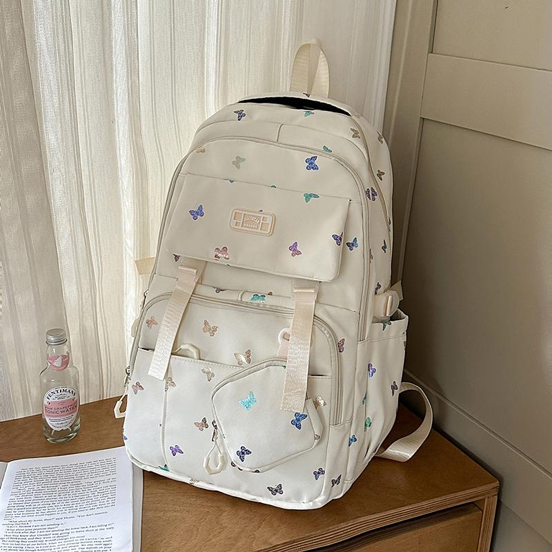 Cartoon Print Student Schoolbag Women's Large Capacity Backpack