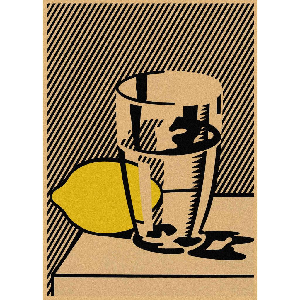 Roy Lichtenstein Pop Art Retro Kraftový plakát pro bar nebo kavárnu Nástěnná dekorace 357