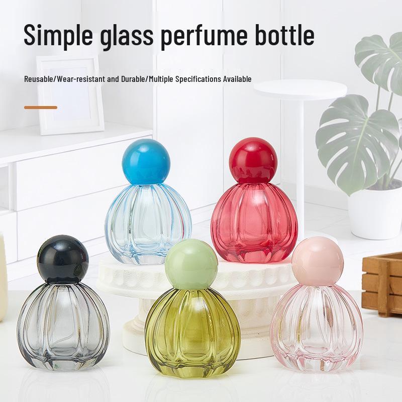 Transparent Glass Pumpkin Perfume Spray Bottle for Travel and Samples