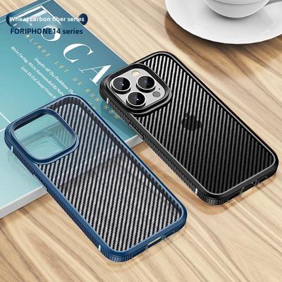 iPhone 14/15 Pro Max Carbonfaser Anti-Fall Schutzhülle