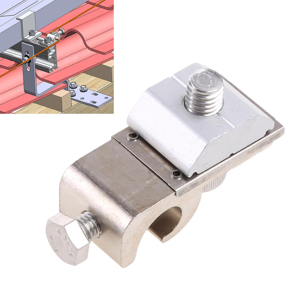 Solar Panel Photovoltaic Bolt-On Coupling Earthing Ground Lug Cable Clamp Ground Clamp for Bare Wire Pipe