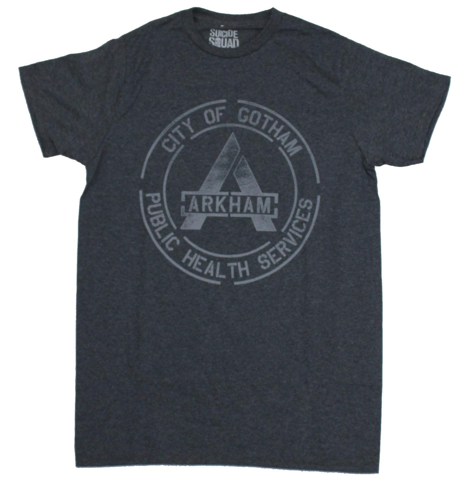 Suicide Squad Adult New T-Shirt - Arkham Asylum Logo Pic XXL