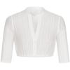 Women's Traditional Oktoberfest Crop Top Bavarian Style Blouse Button Front Knit Fabric Half Sleeve Shirt for Festival Wear