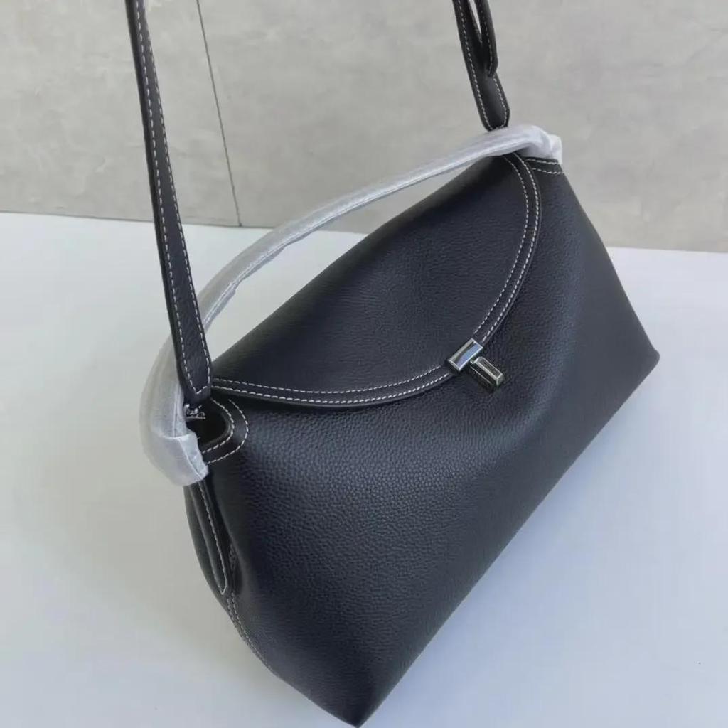 Luksuriøs svensk kuskinn pendlerbag: Skulderveske, crossbodyveske eller underarmsveske med høy kapasitet