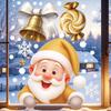 Christmas Window Stickers Winter Snowman Santa Claus Snowflake Reindeer Static Electricity Stickers Ornaments Xmas Home Decor