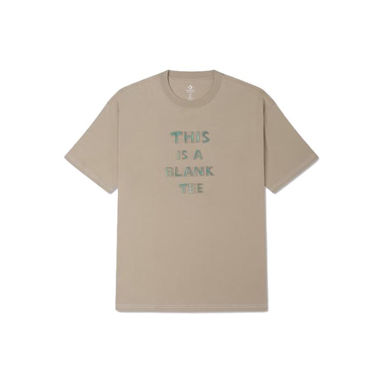 

New Converse SS23 T Shirt Men s Khaki 10025873-A03 L