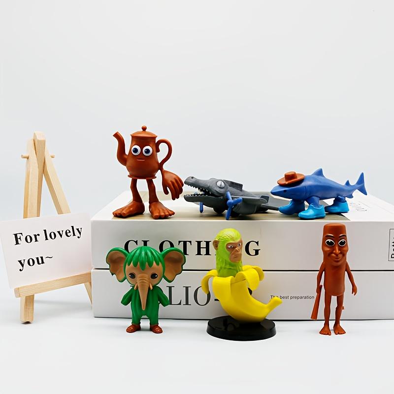 6 Pieces of Biological Statue Ornaments, Interesting Storm-style Statue Ornament Teapot Figurine - Fun Statue Model, Tabletop
