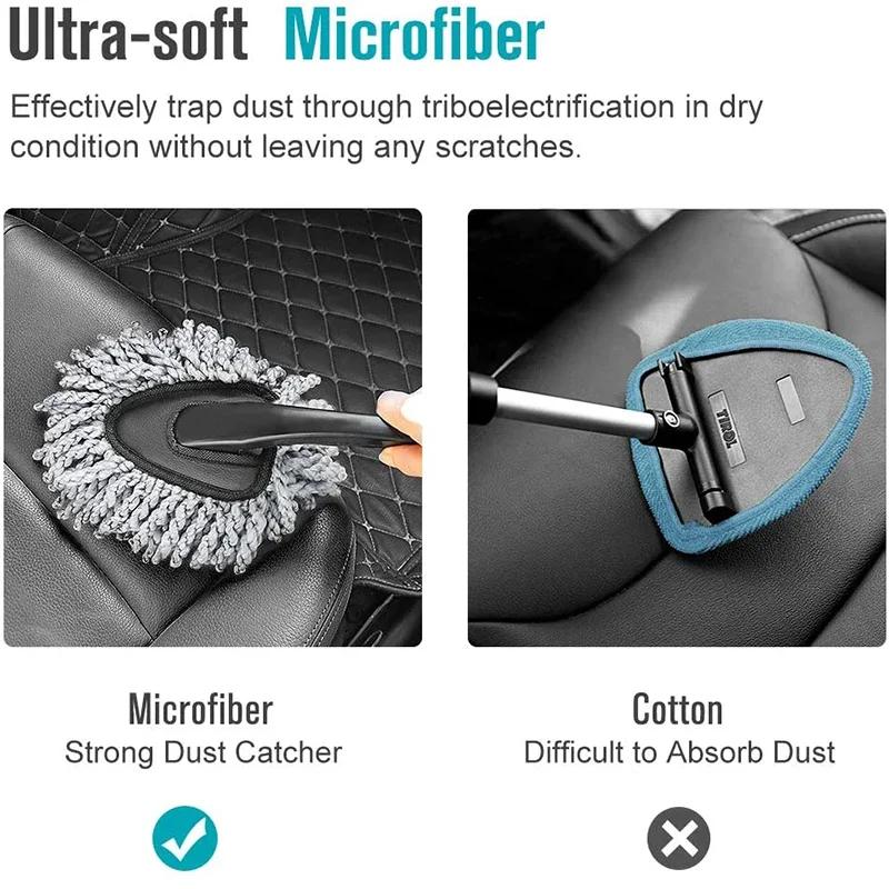 1/2Pcs Car Cleaning Tools Microfiber Dust Mop Washing Brush for Car Home Dust Removal Duster