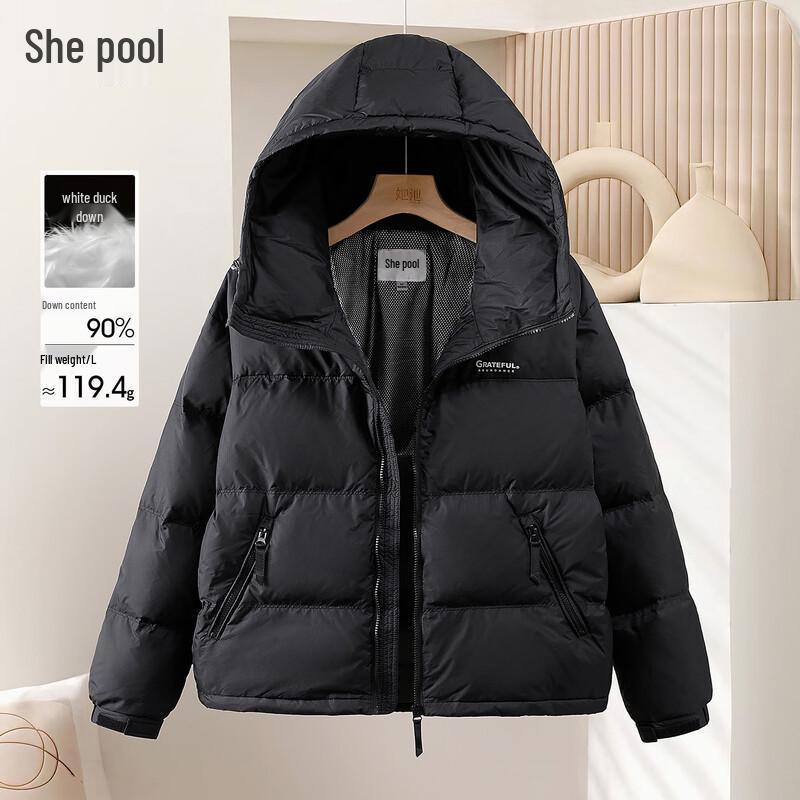 Ta Chi Damen Kapuzen 90% Entendaunen Pufferjacke