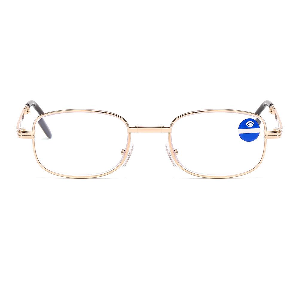 Latest Reading Eyeglasses Durable For Male And Female Folding Portable Blue Lightweight Metal Reading Eyeglasses Durable 301