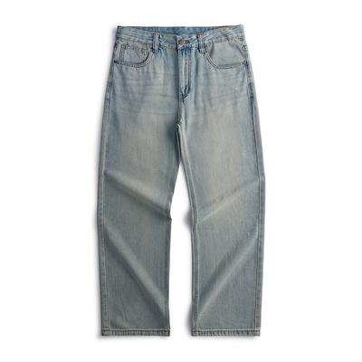 Summer Thin Old Five-bag Jeans Straight-leg Pants Men's Comfortable Laiser Wide-leg Pants