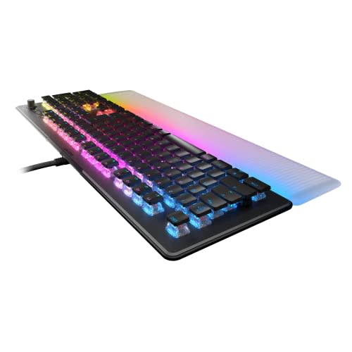 ROCCAT Gaming Keyboard Vulcan II Max JP Japanese Layout Wired Black/Black Optical Linear Quiet Full Size Customizable RGB Translucent Armrest Volume D