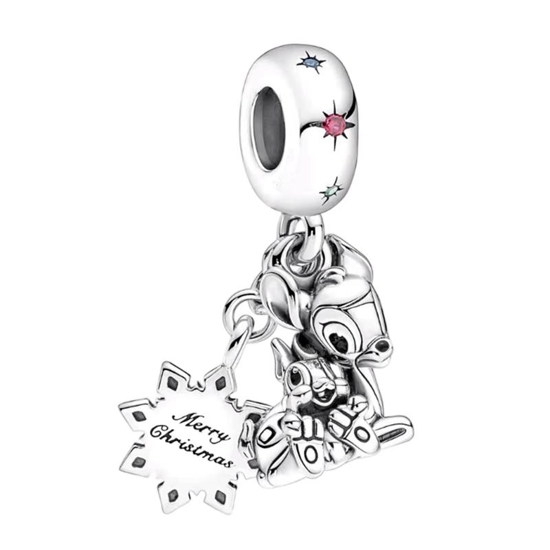 Novos Pingentes de Natal Diy Joias Femininas Presente Árvore de Natal Rena Nariz Vermelho Papai Noel Contas Encaixe Pulseira Original Acessórios