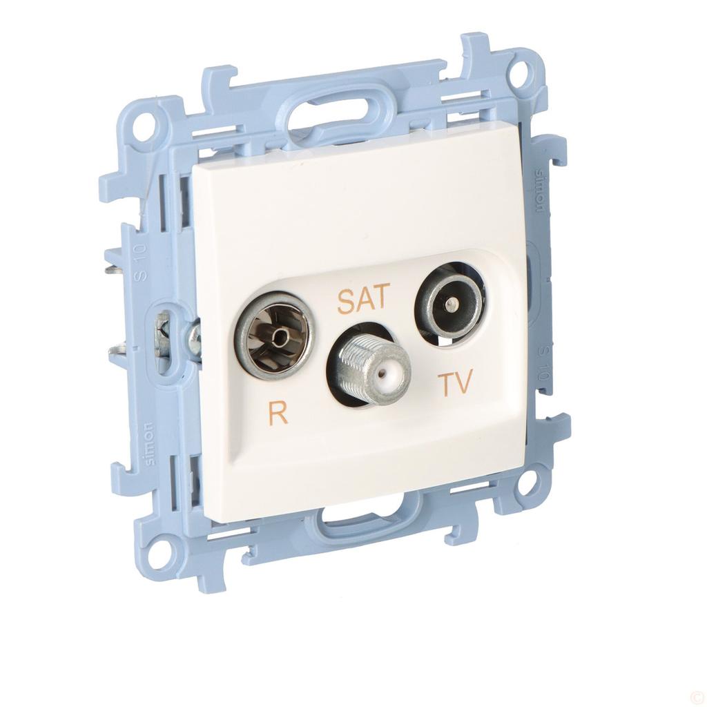 R-TV-SAT Pass-through Antenna Socket (module) Attenuation SAT -8 dB, TV-10 dB, R-12