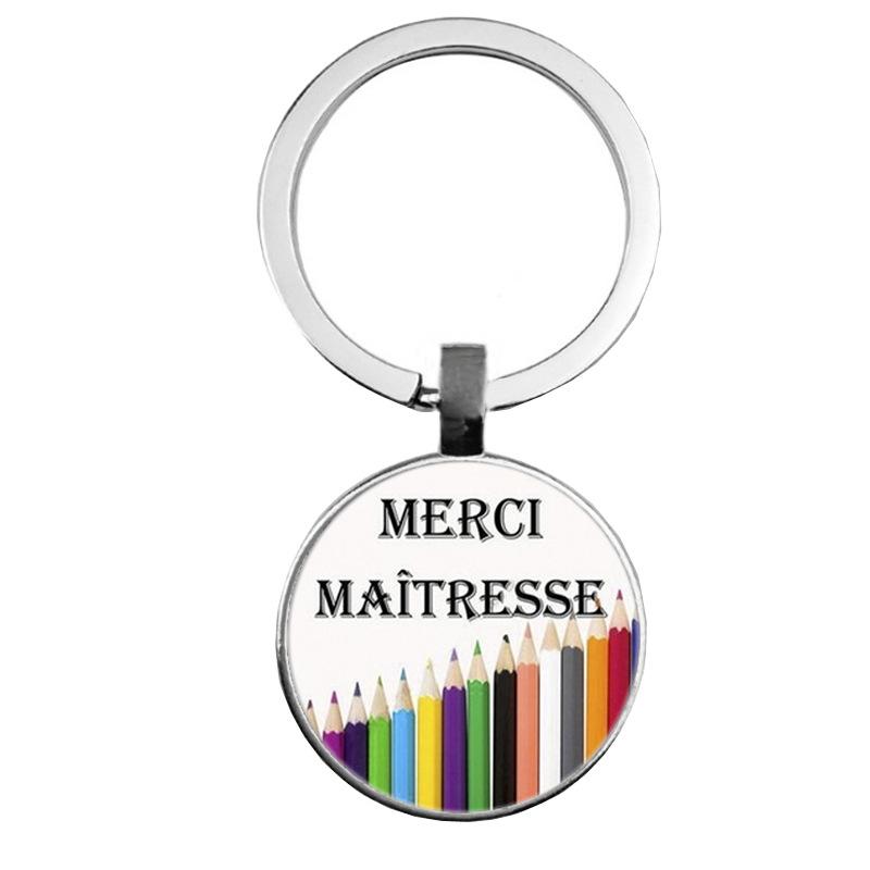 Keychain Accessories Pendant Floral Thanksgiving Text Good Friends Retro Personalized Keychain Gift Pendant