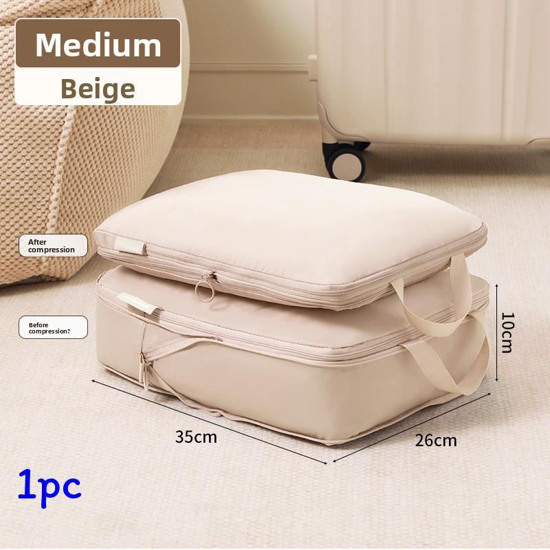 Travel Storage Bag With Memory Fabric For Luggage Organization And Clothing Packing