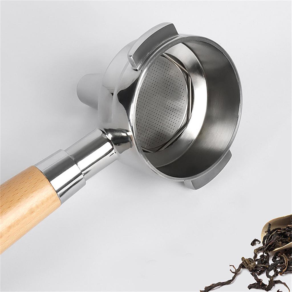 Tea Portafilter with Wooden Handle and Suit 58mm Coffee Machine/Teapresso Portafilter/Design for Tea Bag & Broken Tea