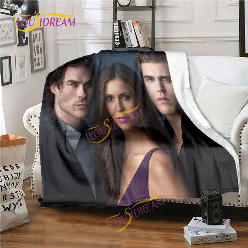 The Vampire Diaries-Decke, 3D-Druck, Flanelldecke, Bürodecke für Mittagspause, Sofabettdecke, Steppdecke, Picknickdecke