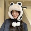 Windproof Trapper Hat Bear Ear Cycling Lei Feng Hat Fashion Winter Pilot Hat  Outdoor