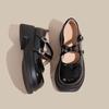 Leather small leather shoes new single shoes college style thick soles summer large size single shoes women