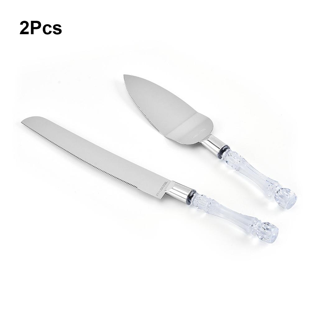 2Pcs Cake Server Divider Spatula Shovel Baking Tool Set Stainless Steel Fondant Pie Wedding Birthday Party Cutlery