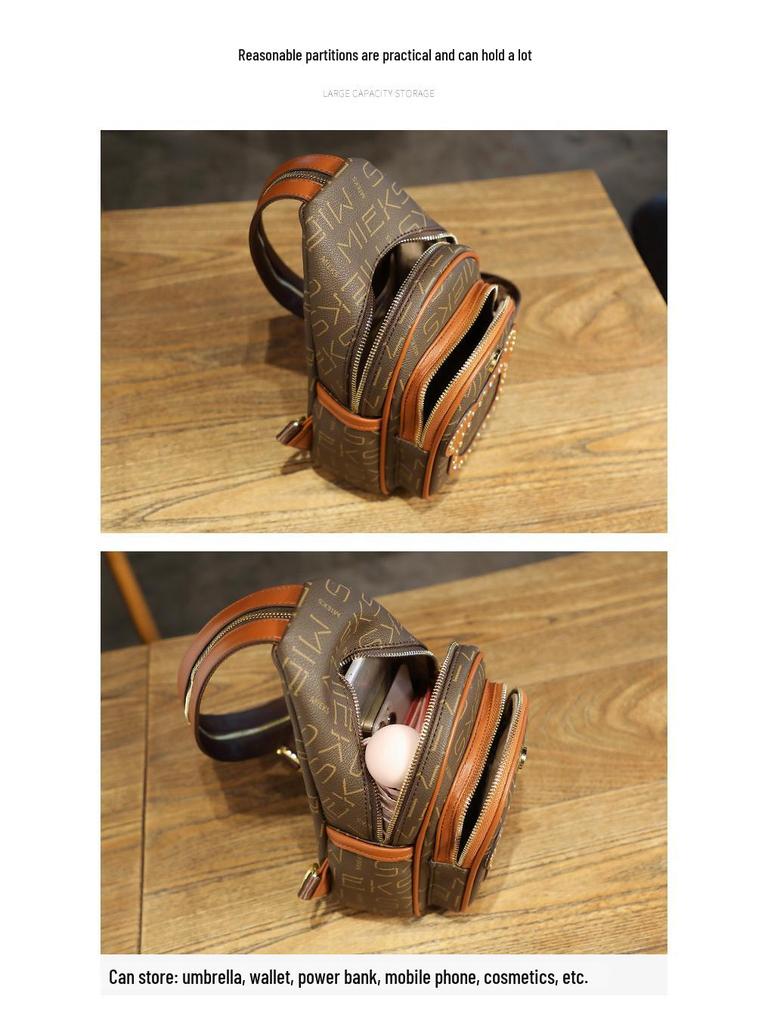 2024 Women's Retro Print Cross-Body Small Chest & Shoulder Bag