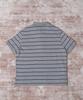AREUBAN Free Ride Crop Pique T-Shirt_Blue Stripe