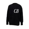 Trendy Unisex CB Logo Jacquard Knit Pullover Sweater