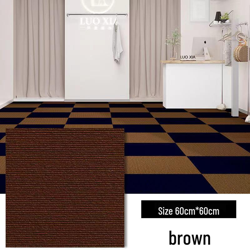 Large Square Patchwork Carpet: Anti-Slip, Self-Adhesive, Waterproof for Office & Bedroom Floors