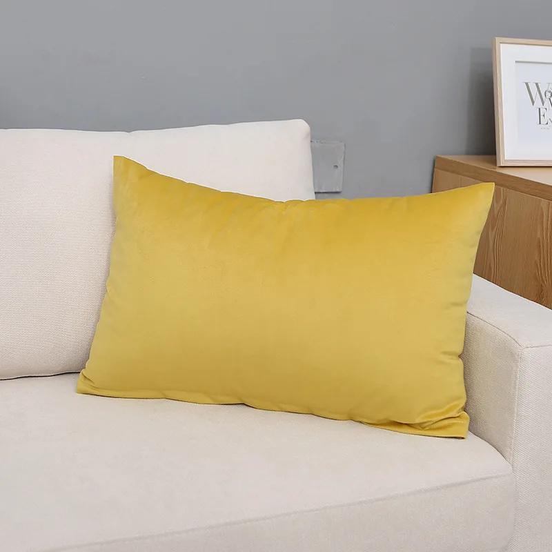 30X50/40X60/60X80CM Velvet Rectangular Throw Pillow Cover Large Size Waist Cushion Cover Decor Home Decorative Pillowcase