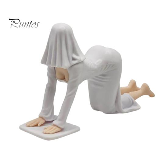Unique Home Decorative Sculpture Ghost Girl Hooded Sculpture, Ethereal Mysterious Statue, Gothic Dark Academia Decor Queen Character Robe Figurine for