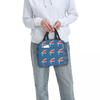 Gawr Gura Shark Mouth Insulated Lunch Bag for Women Children Portable Food Boxes Thermal Lunch Box Tote