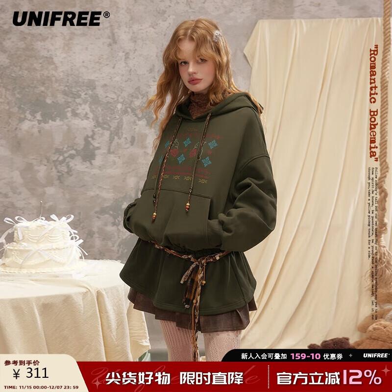 

UNIFREE Women s Boho Pullover Hooded Sweatshirt S