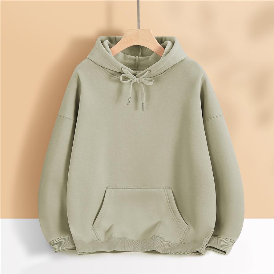 Autumn/Winter Pearl Series Fleece Hooded Dropped Shoulder Sweater, Casual Long Sleeved Couple Clothes,Trendy Brand  Unisex