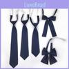 Classic Satin Blue Necktie With Butterfly Bow For Kids School Uniforms And Casual Wear