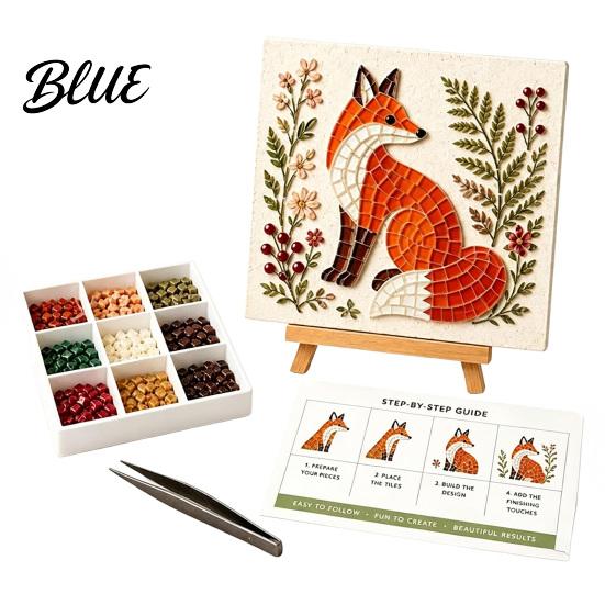 Handmade Home Decor Projects Garden Woodland Mosaic Art Kit DIY Animal Tile Craft Artistic Gift Ideas Beginner Friendly Crafting Project for Adults,
