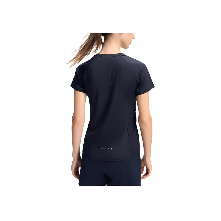 Fila Minimalist Training Small Logo Short Sleeve Raglan T-Shirt Women Tops Dark-Blue A11W431110FNV