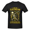 Unisex Im An Electrician If I Dance Without Music Shut T Shirt Vintage Oversized Cotton Sleeve Custom Shirt Unisex