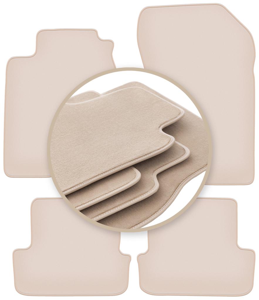 PREMIUM beige Fußmatten für: Renault Laguna III Coupé 2007-2015