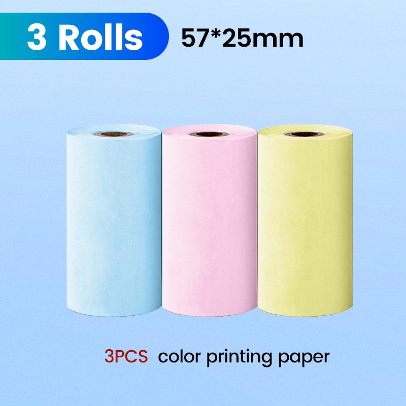 57*25mm Thermal Paper Label Sticker Self-adhesive HD Color Rolls Paper For Mini Printer Instant Print Kids Camera Photo Paper 4