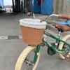 Hand-Woven Rattan-Style Detachable Bicycle Storage Basket for Children's Scooters - Small, Lidless