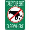 Cartello "Si prega di essere rispettosi" Cartello "Vietato sporcare o urinare per cani" per GiardinoSolo latta senza accessori