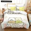 Cartoon Sumikko Gurashi Bedding Set,Duvet Cover Comforter Bed Set Quilt Cover Pillowcase,King Queen Twin Size Boys Girls Adults