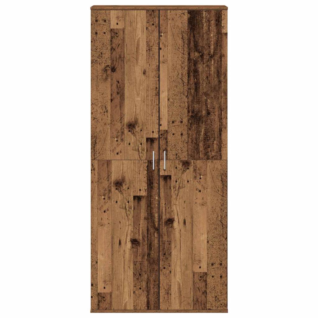 High Cabinet with Shelf Rustic Wood Look 80 x 39 x 178 cm Engineered Wood