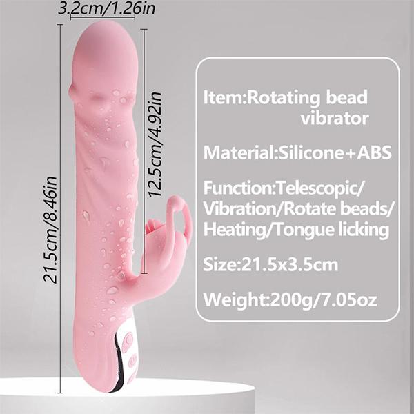 Vibrator with Tongue Licking 20+20 Speed Vaginal Massager Clitoral Licking Stimulation Dildo Sex Toy Female
