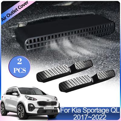 Pour Kia Sportage 4 QL 2017~2024 Couvercles de sortie d'air Voiture sous les sièges arrière Grilles de ventilation du climatiseur Accessoires intérieurs