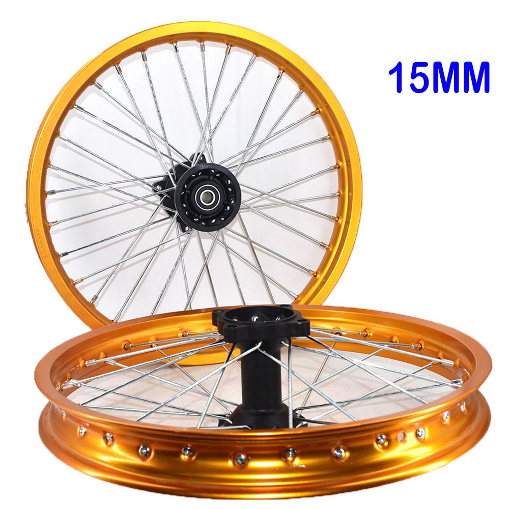 Aluminum Alloy 1.60-17 Inch Front 1.60-17 Inch Rear Rims  Wheel Rims Black Hub For KLX CRF   Kayo BSE Dirt Pit Bike Motorcycle