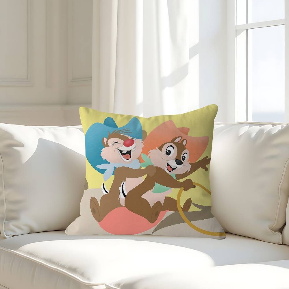 

МИЛАЯ Наволочка с Чипом и Дейлом Мультяшный Подарок Чехол для Подушки Декор для Спальни Дома Дивана Кресла Сиденья Наволочка 16x16Inch