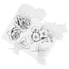 Floral Background Stamp For Craft Projects Diy Enthusiasts Black 16.00X11.00X0.50Cm Transparent Design 1Pack